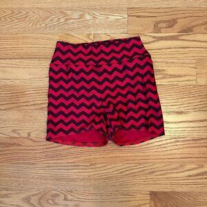 Dance Costume - Kelle Red & Black Chevron Shorts